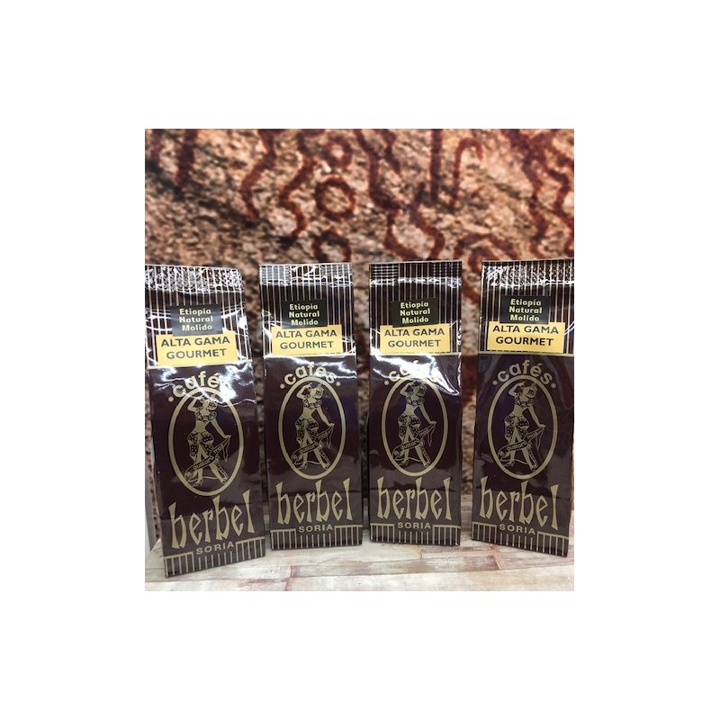 Café Herbel Gourmet Natural Etiopía molido. Pack 4 x 250 gr