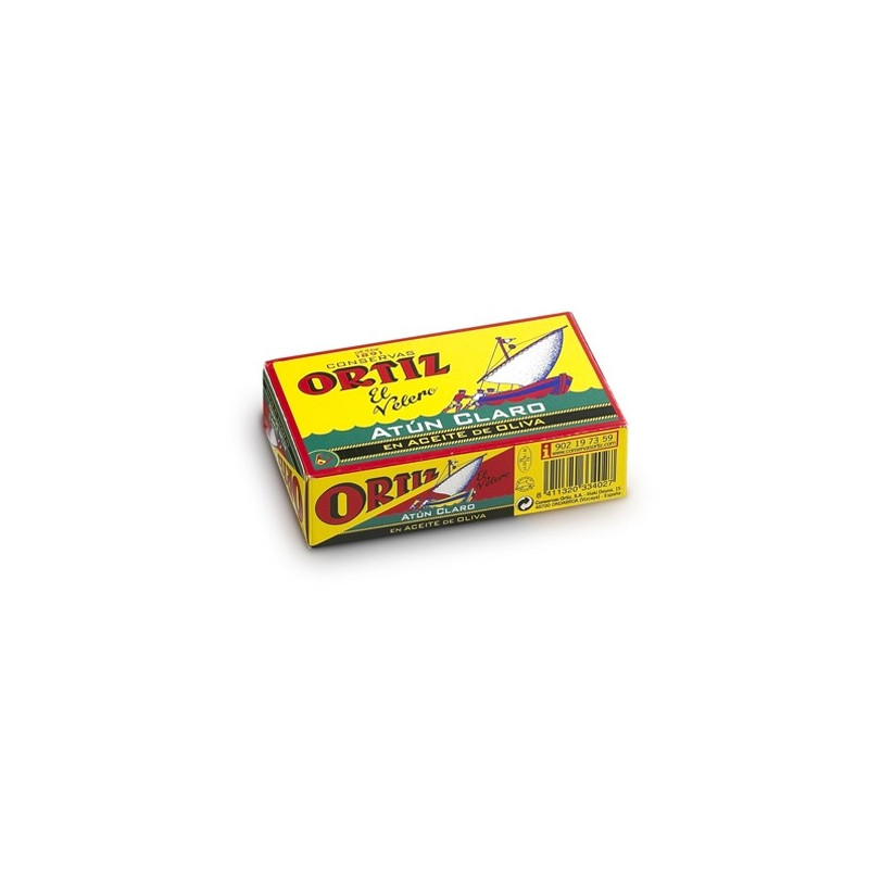 Atún claro Ortiz en aceite de oliva. Lata 110 gr