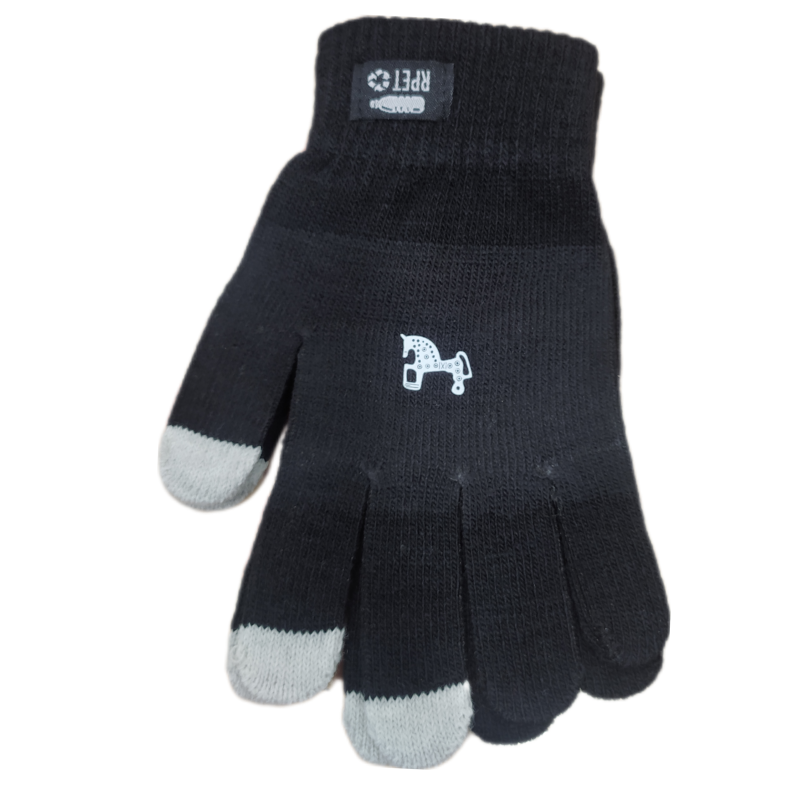 Guantes de lana liso Caballito Negro