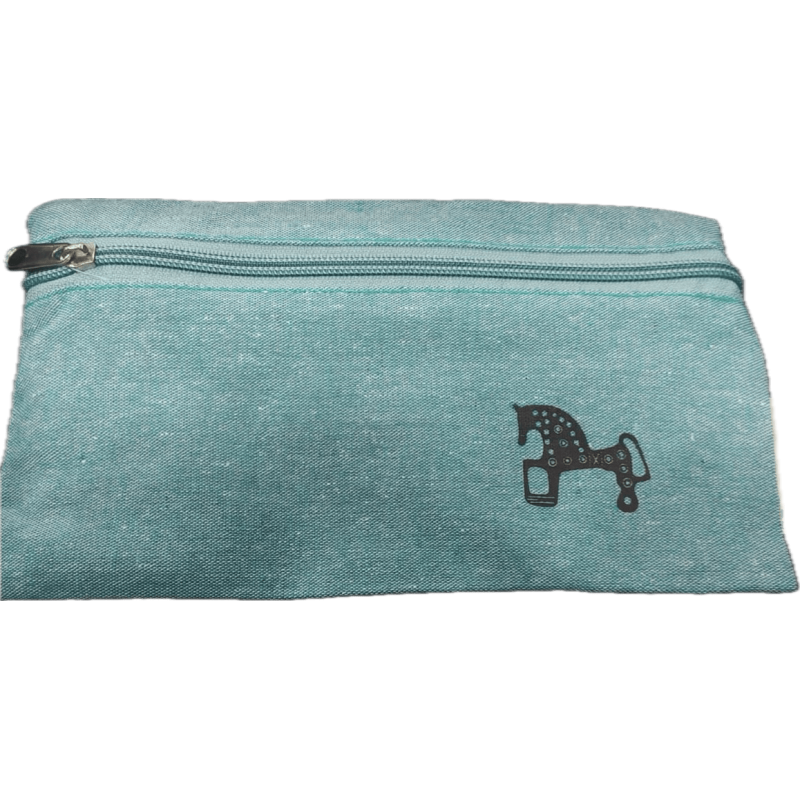 Estuche plano Caballo de Soria verde