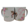 Taza Caballo de Soria flores