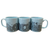 Taza plumilla monumentos de Soria  celeste