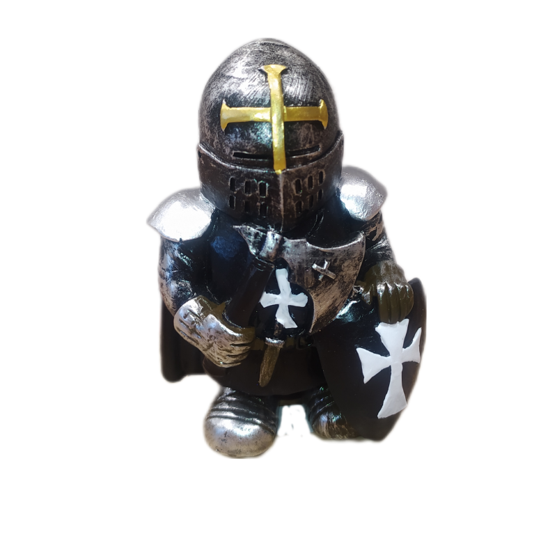 Miniatura caballero templario de Soria hacha