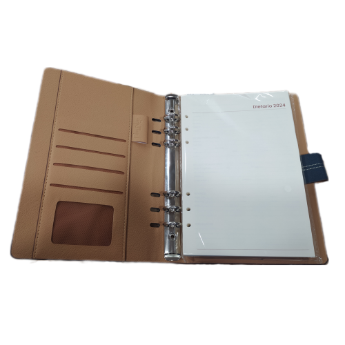 Agenda grabada Caballo de Soria con línea azul marino