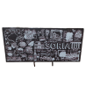 Placa pizarra motivos de Soria + soporte negro