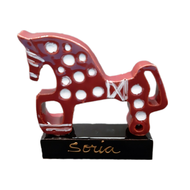 Figura Caballo de Soria peana rojo
