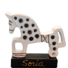 Figura Caballo de Soria peana blanco
