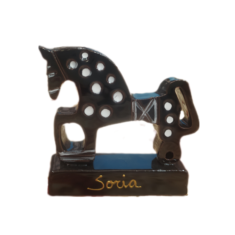 Figura Caballo de Soria peana negro