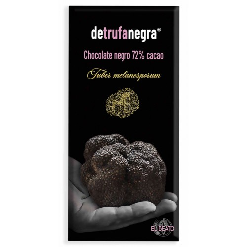 Chocolate negro 72% cacao con trufa negra 125 gr
