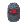 Gorra letras de Soria bordada gris