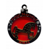 Bola de Navidad Caballo fondo rojo