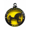 Bola de Navidad Caballo fondo amarillo