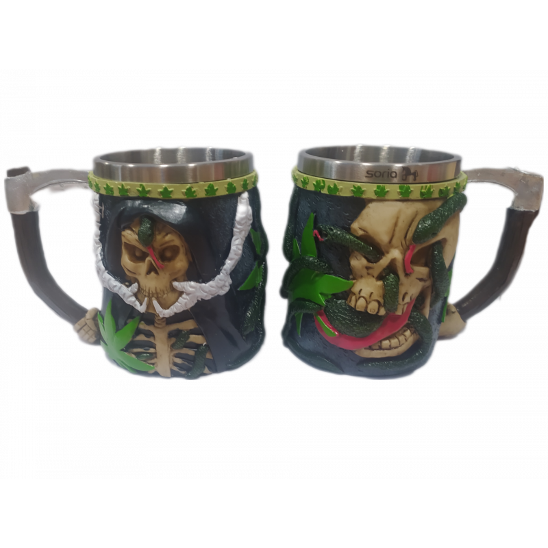 Taza serpiente calavera