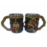Taza rosas calavera