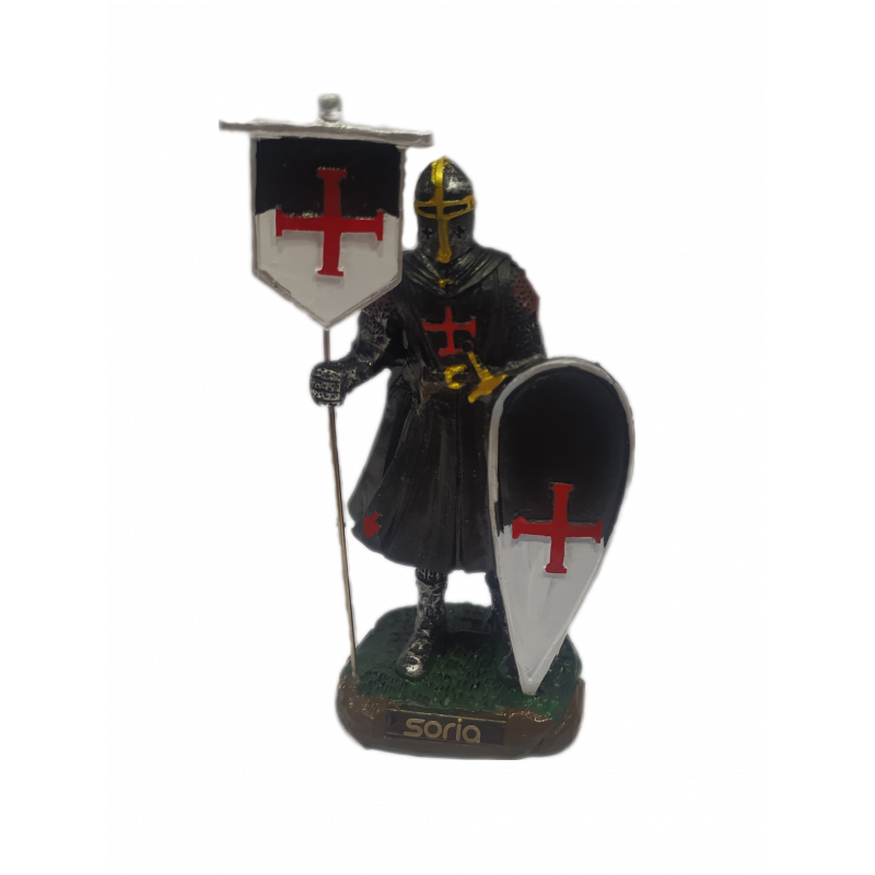 Templario Traje Negro Bandera