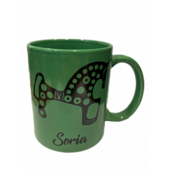Taza Caballo y letras de Soria en Negro