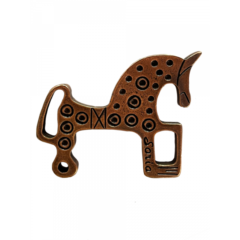 Imán silueta Caballo de Soria Cobre