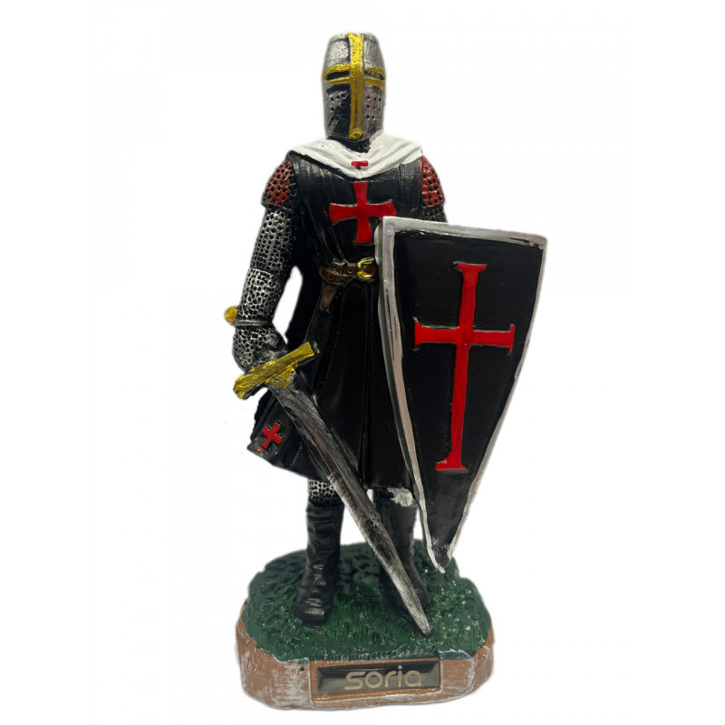 Templario traje negro escudo