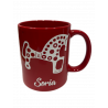 Taza Caballo y letras de Soria en Blanco