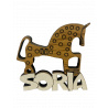Imán madera caballo y letras soria