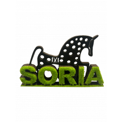 Imán Caballo y letras soria césped