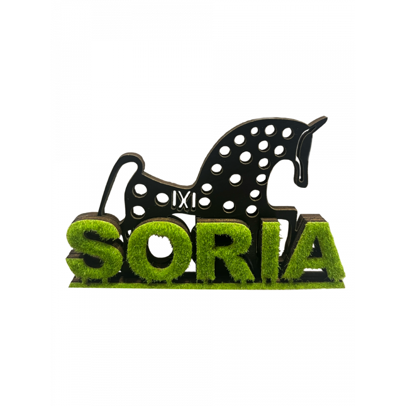 Imán Caballo y letras soria césped