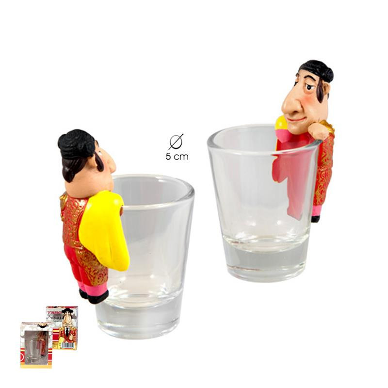 Vaso de chupito con torero
