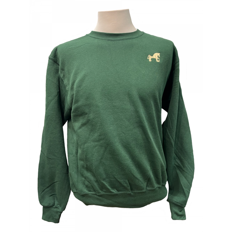 Sudadera sin capucha bordada Verde