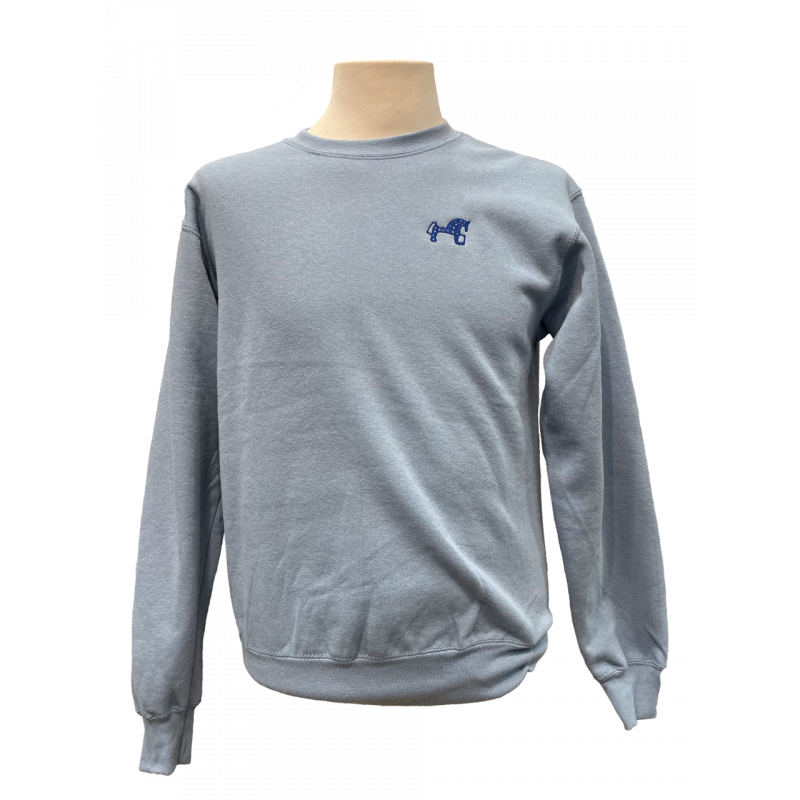 Sudadera sin capucha bordada Azul