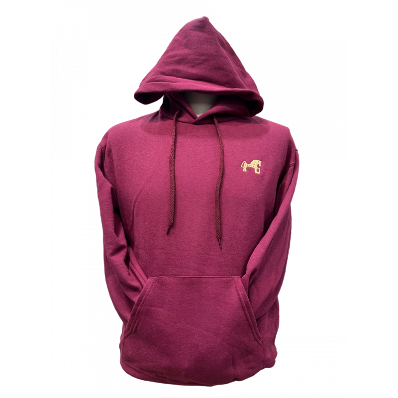 Sudadera bordada granate