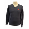 Jersey de pico bordado Azul Marino