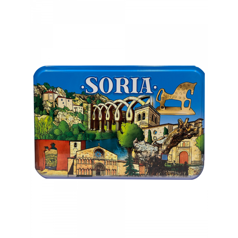 Caja metálica Azul + Pastas artesanas de mantequilla con sal