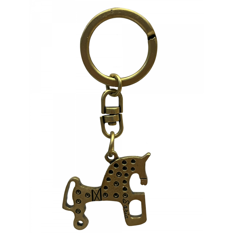 Llavero Caballo Mediano dorado