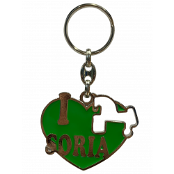 Llavero Corazón Esmalte Verde