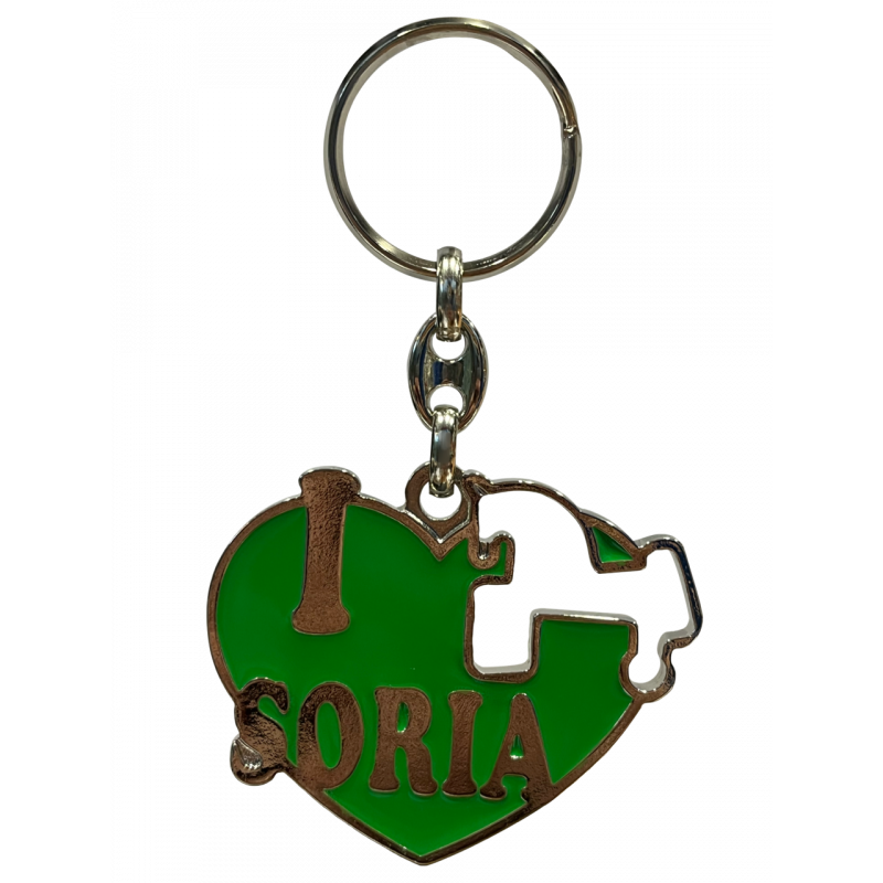 Llavero Corazón Esmalte Verde
