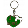 Llavero Corazón Esmalte Verde
