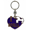 Llavero Corazón Esmalte Morado