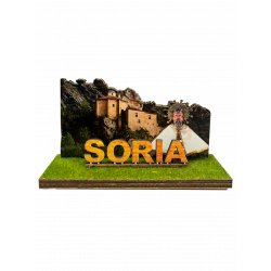 Peana Ermita de San Saturio + letras Soria