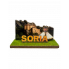 Peana Ermita de San Saturio + letras Soria