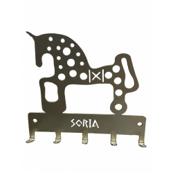 Cuelga Llaves Caballo Forja Plateado