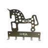 Cuelga Llaves Caballo Forja Plateado