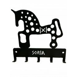 Cuelga Llaves Caballo Forja Negro