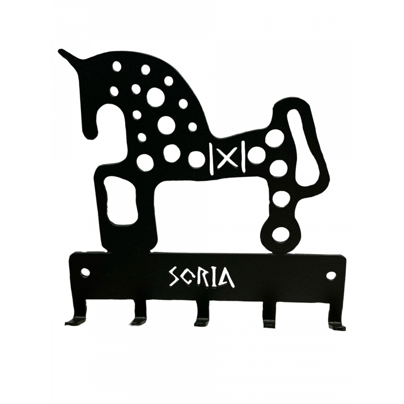 Cuelga Llaves Caballo Forja Negro
