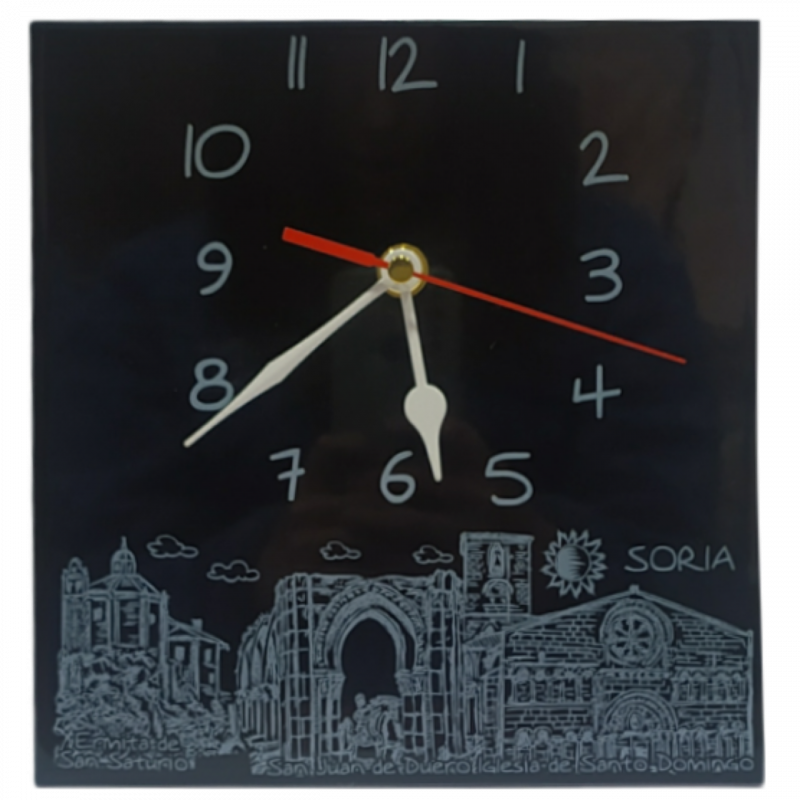 Reloj monumentos de Soria negro