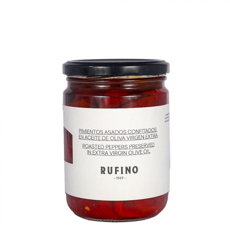 Pimientos Asados confitados en aceite de oliva virgen extra