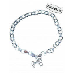 Pulsera plata cadena
