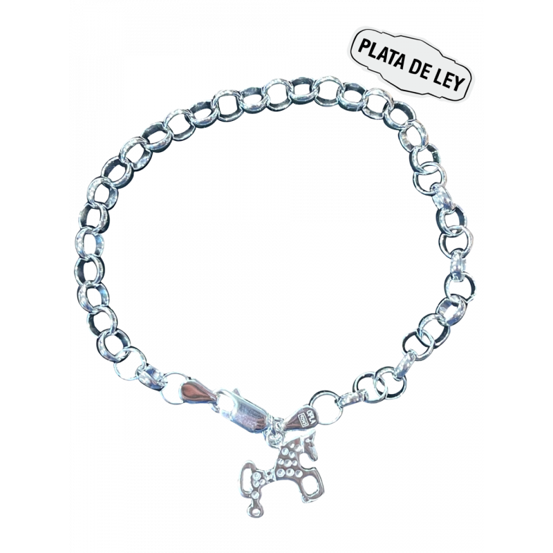 Pulsera plata cadena