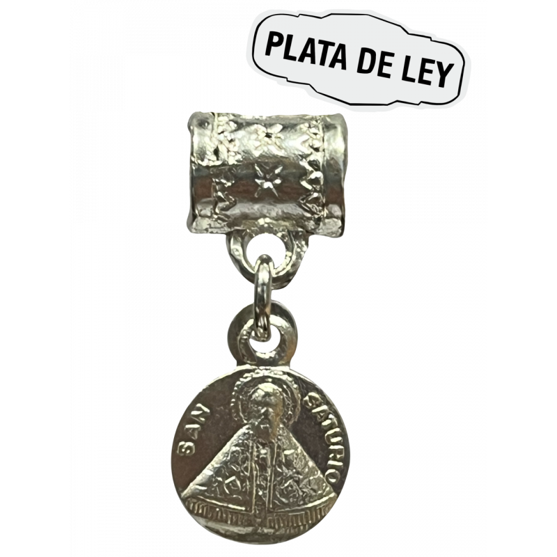 Abalorio Plata Colgante Pulsera San Saturio