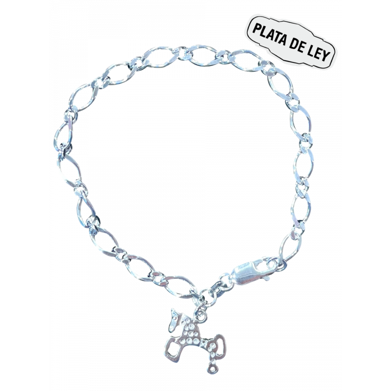 Pulsera Plata Cadena caballito de Soria