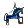 Colgante Plata Caballo Pigmentos Azules